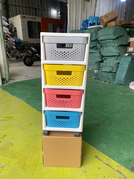 Kệ Rổ 4 Tầng Có Màu (Thùng 10)