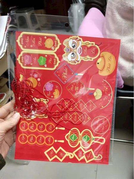 Set 18 Sticker Trang Trí Tết (Thùng 1000 Set)