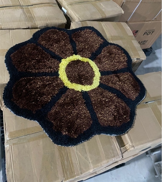 Thảm Tròn Kim Tuyến Hình Hoa 80*80 (Thùng 50)