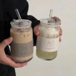 Ly Thuỷ Tinh Đai Da Hình Hươu 500ml (Thùng 70)