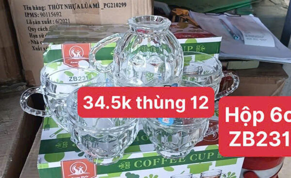 bộ 6 ly uống trà ZB231 (THÙNG 12)