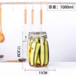 Hũ Thuỷ Tinh Tròn Nắp Cài 1000ml (Thùng 24)