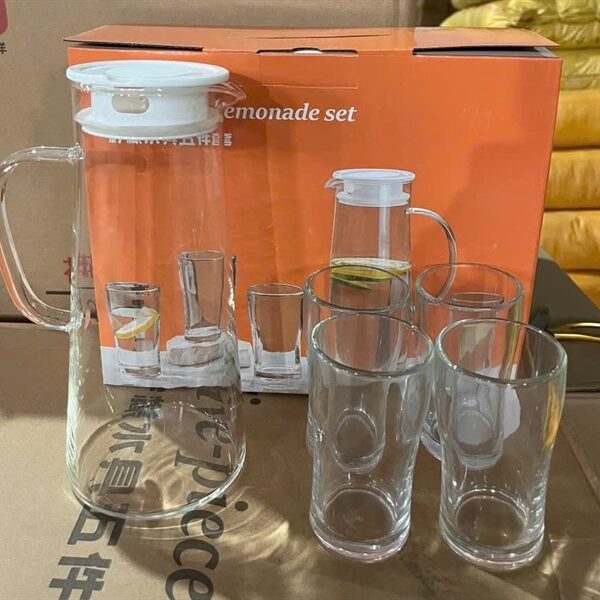 Set 5 Bình Ly Thủy Tinh Trong Suốt (Thùng 12)