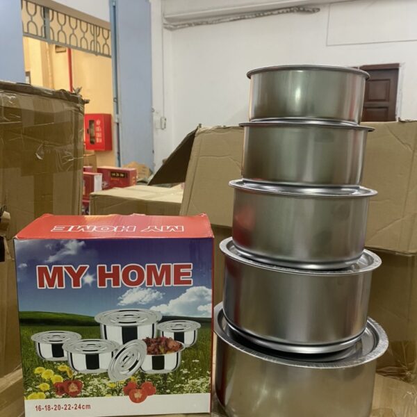 Bộ 5 Nồi Kiêm Thau Inox MyHome (Thùng 30)
