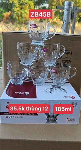 bộ 6 ly uống trà kiểu ZB45B (Thùng 12)