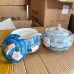 Hủ Đựng Mỡ Hoa Ngẫu Nhiên 1200ML