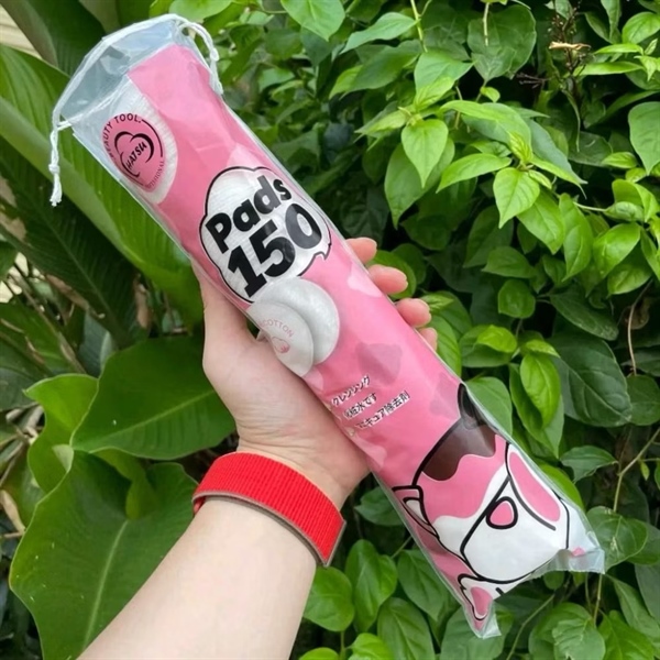 Bông tẩy trang PADS hồng 150 miếng (Kiện 120 Cái) – ảnh 2