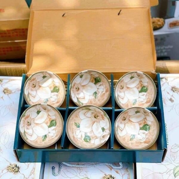 Bộ 6 Chén Hoạ Tiết Hoa Trà (Thùng 24)