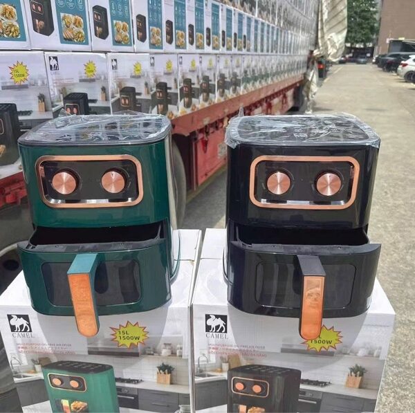 Nồi Chiên Không Dầu 15L Viền Vàng Mẫu Mới