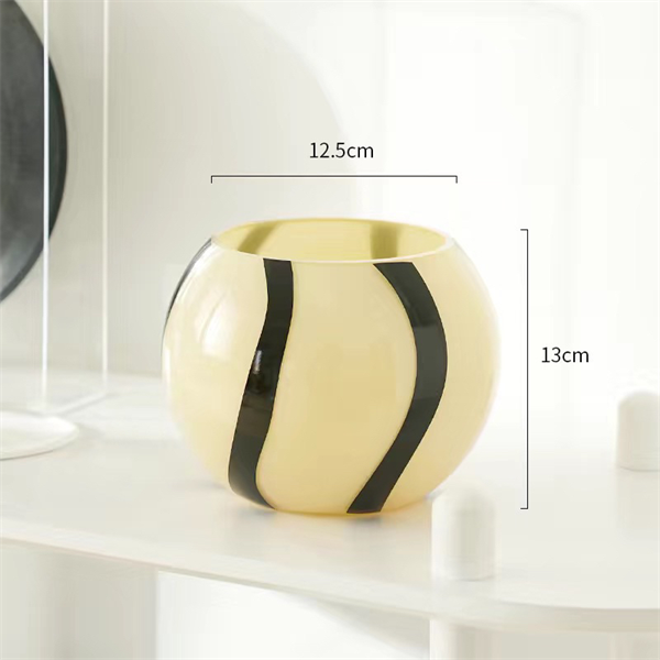 Bình Hoa Thủy Tinh Cẩm Thạch Tròn Size 13 (Thùng 12)