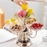 (Hình Hoa Viền Răng) Set Đựng Mứt 5 Nhánh Cao Cấp Thủy Tinh Xoay 360 (Thùng 12)