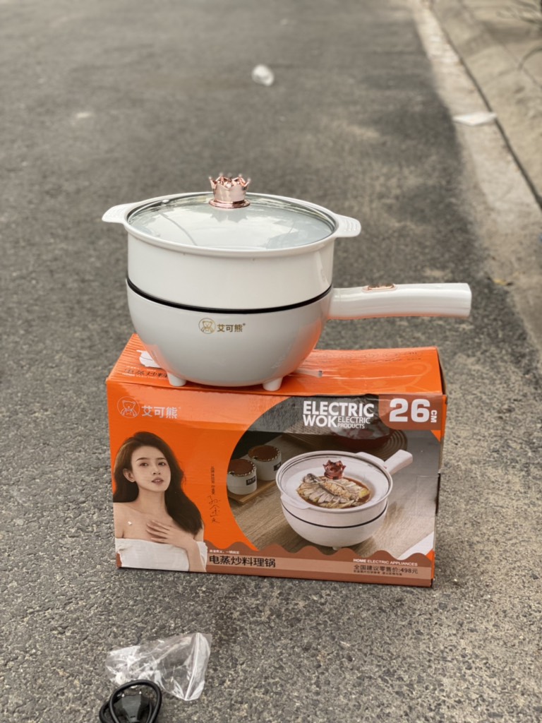 Ca Nấu Mì Tay Cầm 26cm Có Xửng Hấp (Thùng 16)
