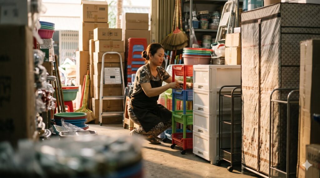 Nhập kệ tủ đựng đồ sỉ cho shop gia dụng mùa dọn nhà cuối năm