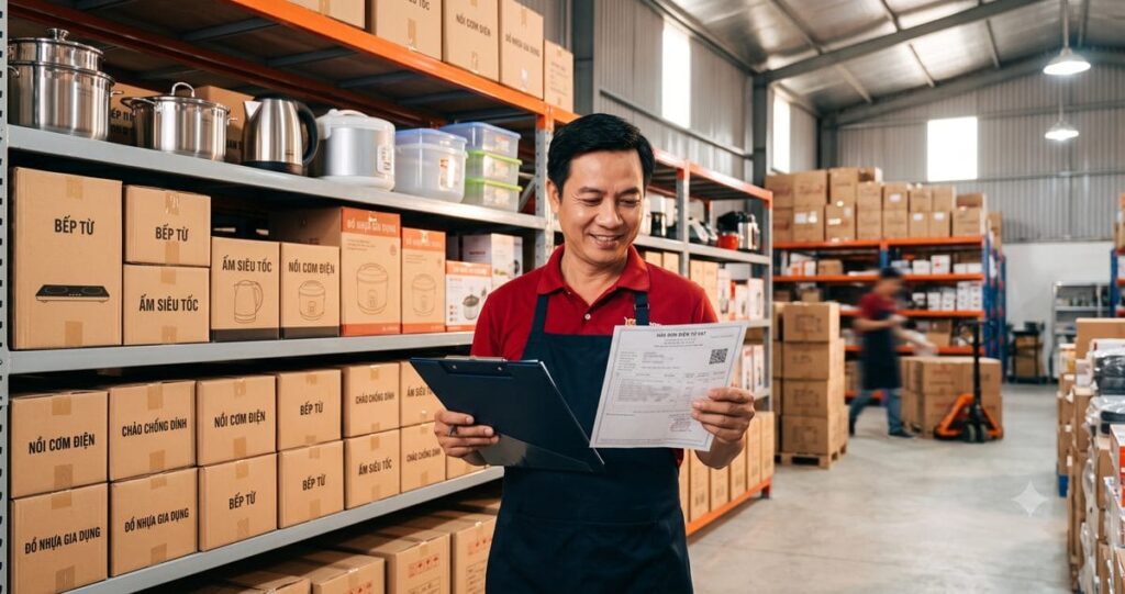 Từ 01/07/2026: Sàn TMĐT Khấu Trừ Thuế Tự Động – Vì Sao Seller Cần Nguồn Hàng Sỉ Có Hóa Đơn VAT Ngay?
